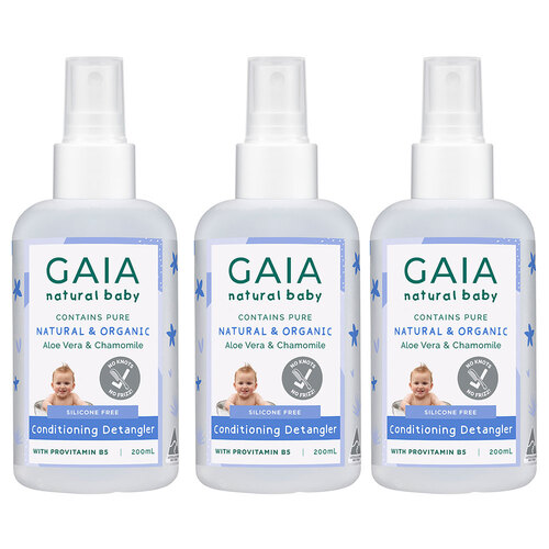 Gaia 600ml Organic Baby/Kids/Toddlers Conditioning Detangler Vegan Friendly