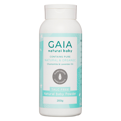 Gaia 200g Natural/Pure/Organic Baby Powder Vegan Friendly/Talc Free Cornstarch