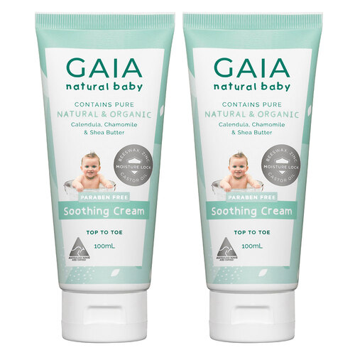 Gaia 200ml Organic Baby/Infant/Toddlers Soothing Cream/Lotion Vegan Friendly