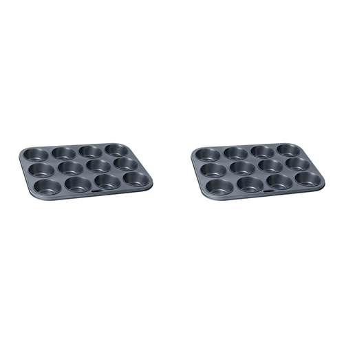 2PK Wiltshire Easybake 12 Cup Cupcake/Muffin Pan 7x3cm