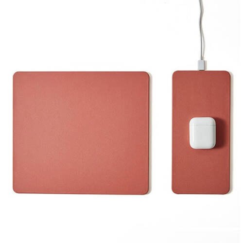 Pout Hands 3 Split 2-in-1 Detachable 15W Fast Wireless Charging Mouse Pad - Rose Beige