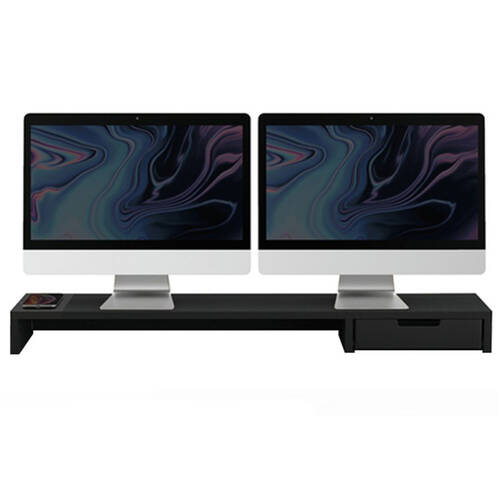 Pout Eyes 9 Dual Monitor All-in-One Wireless Charging & Hub Station - Black