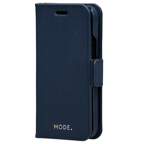 Dbramante iPhone 12 mini New York Leather Wallet Case - Ocean Blue