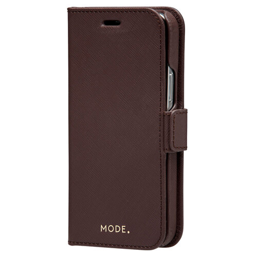 Dbramante iPhone 12/12 Pro New York Leather Wallet Case - Dark Chocolate
