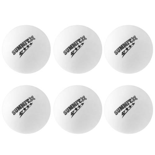 6pc Summit 3 Star Table Tennis Plastic Balls - White