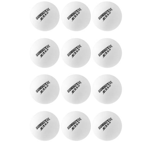 12pc Summit 3 Star Table Tennis Plastic Balls - White