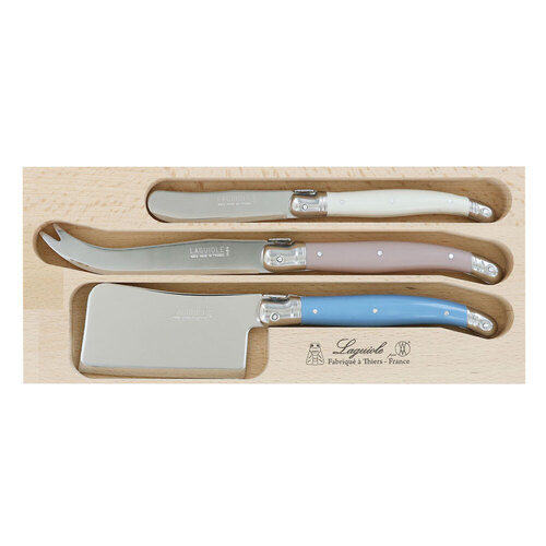 3pc Andre Verdier Debutant Cheese Knife Set - Jardin