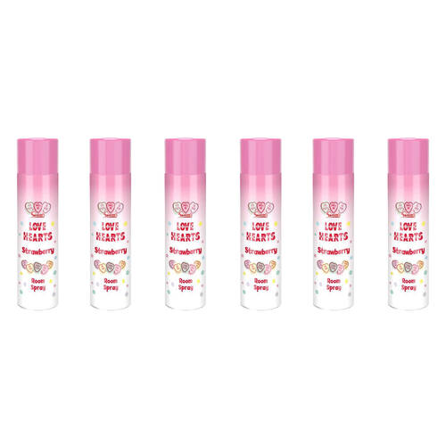 6PK Swizzels Room Spray Love Hearts Scented Freshener Air Fragrance 300ml
