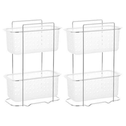 2PK Boxsweden 2 Tier Bathroom Rack - Frosted