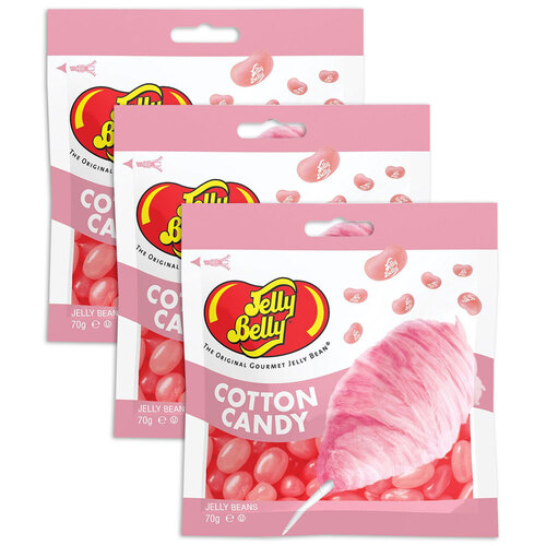 3PK Jelly Belly 70g Cotton Candy Jelly Bean Bag