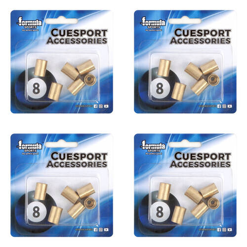 24pc Formula Sports Brass Ferrule Screw Cue Tip Replacement 9mm - Gold
