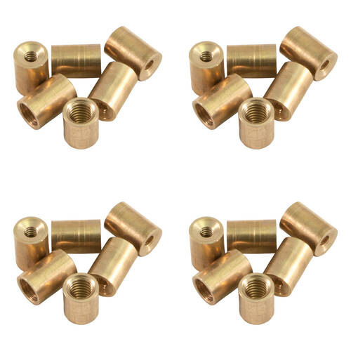 24pc Formula Sports Brass Ferrule Screw Cue Tip Replacement 10mm - Gold