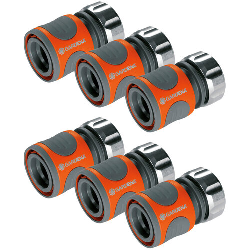 6PK Gardena Premium Home/Garden Water Hose Connector 19mm
