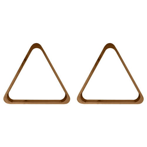 2PK Formula Sports 10 Ball Rack Wooden Pool/Billiards Triangle - Brown