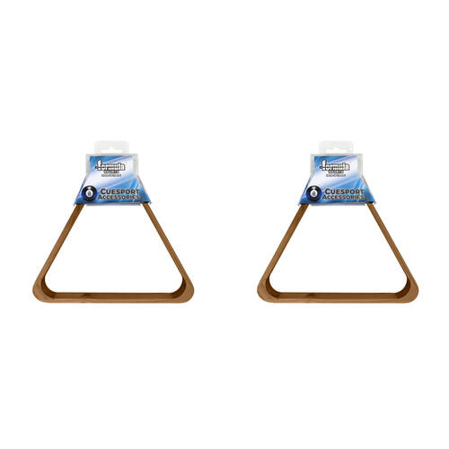 2PK Formula Sports 15 Ball Rack Wooden Pool/Billiards Triangle - Brown