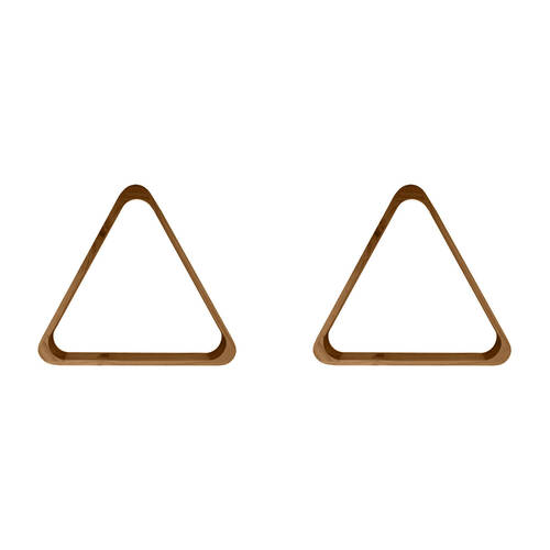 2PK Formula Sports 10 Ball Rack Wooden Billiards/Pool Triangle - Brown