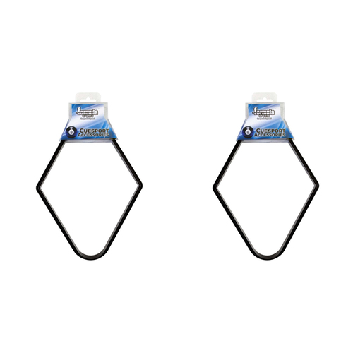 2PK Formula Sports PVC Triangle 15-Ball Billiard Rack 2 1/4" Size - Black