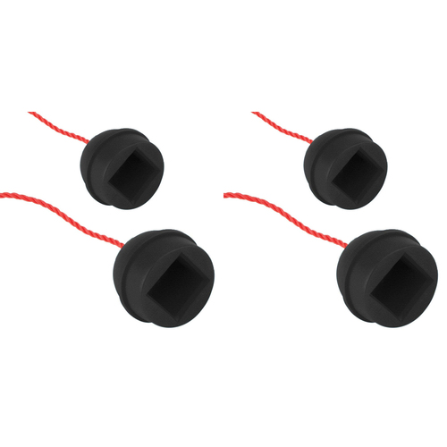 2x 2PK Formula Sports Rubber Chalk Holder w/ Rope - Black