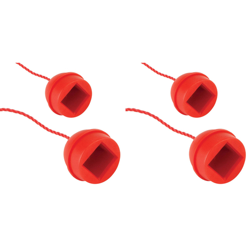 2x 2PK Formula Sports Rubber Chalk Holder w/ Rope - Red