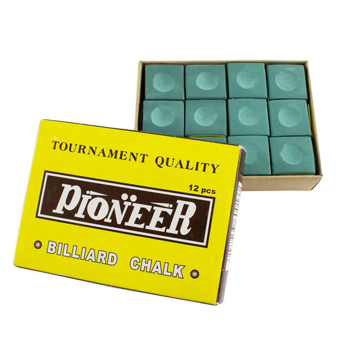 12pc Formula Sports Pioneer Cue Chalk Square - Green