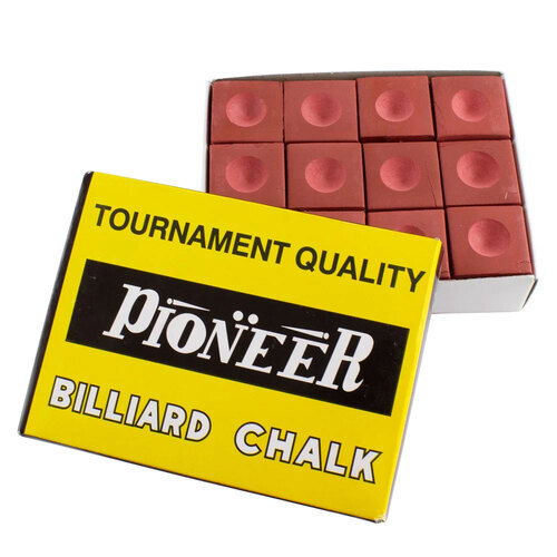 12pc Formula Sports Pioneer Cue Chalk Square - Red