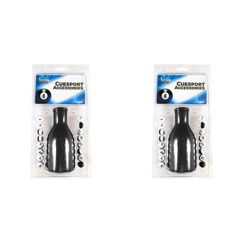 2PK Formula Sports Plastic Kelly Pool Shaker & Marbles - Black