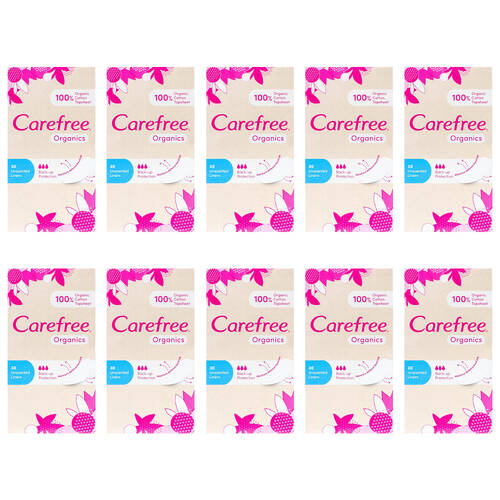 300pc Carefree Organic Cotton Topsheet Unscented Liners