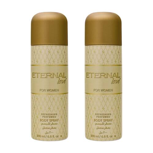 2PK Eternal Love Fragrance Scent Body Spray For Women 200ml