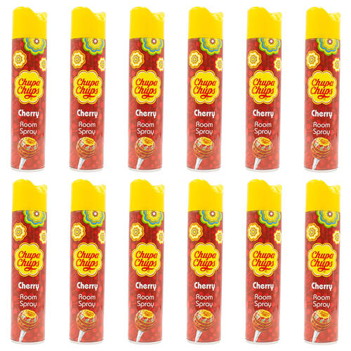 12PK Chupa Chups 300ml Room Spray Long-Lasting Cherry Scent