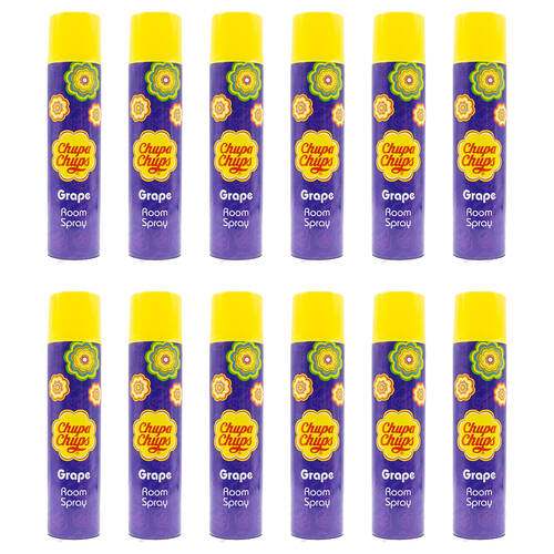 12PK Chupa Chups 300ml Room Spray Air Freshener Grape Scent