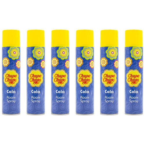 6PK Chupa Chups 300ml Cola Room Spray Home/Office Air Freshener - Blue