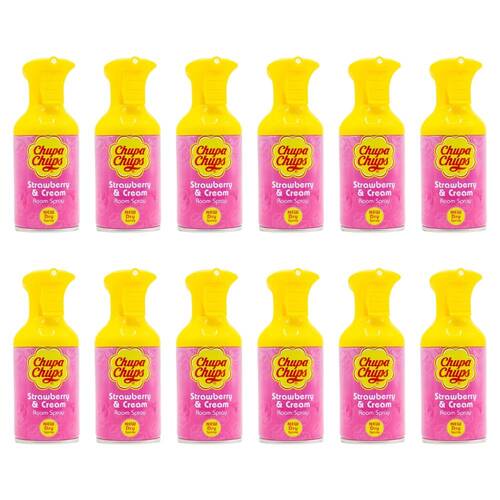 12PK Chupa Chups 250ml Room Spray Home Fragrance Strawberry & Cream