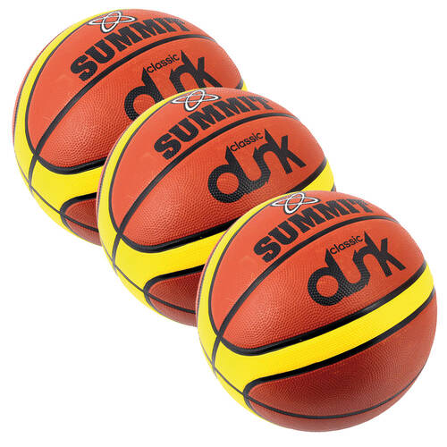 3x Summit Dunk Rubber Basketball - Size 3
