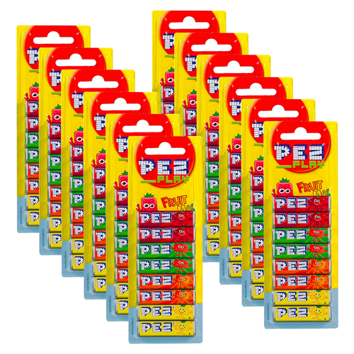 12x 8pc PEZ Fruit Mix Flavour Hard Candy Refill Confectionery 8.5g