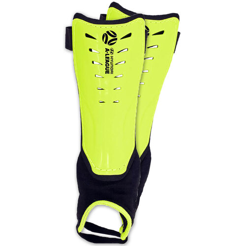 Hyundai A-League Shin Guard/Pads w/ Ankle Sock Large Size Lime