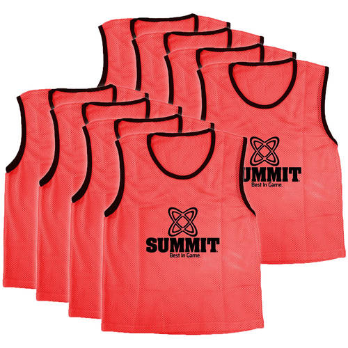 8PK Summit Extra Large High Air Flow Training Bibs - Red