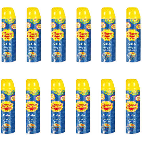12PK Chupa Chups Room Spray Air Freshener 300ml Cola - Blue