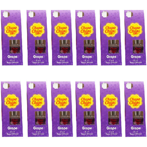 12PK Chupa Chups 30ml 2in1 Candy-Scented Reed Diffuser - Assorted 