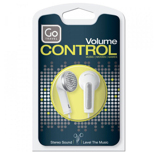 Go Travel Wired Volume Control Earphones Assorted