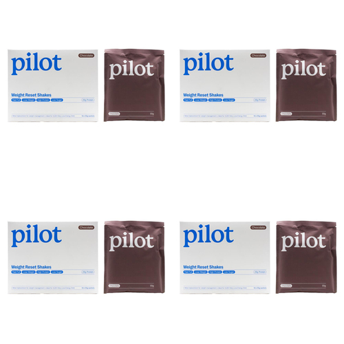 56pc Pilot Weight Reset Shakes Chocolate Flavour Weightloss Meal Sachets