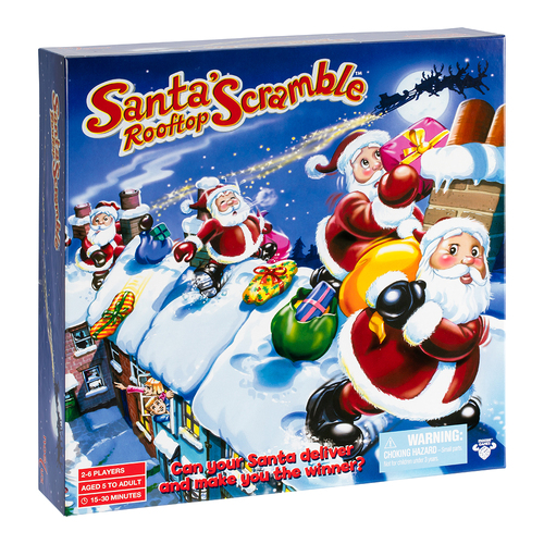 Santas Rooftop Scramble Kids Interactive Play Board Game Set 5y+
