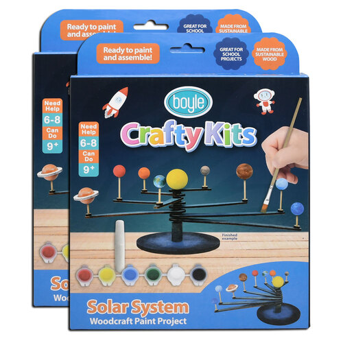 2x Boyle Crafty Kits 25cm Solar System DIY Paint Kit Kids 6y+