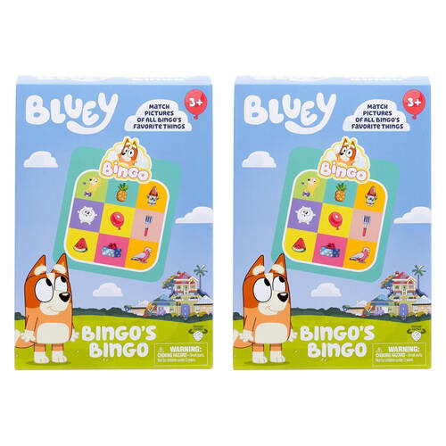 2PK Bluey Bingo's Bingo Express Edition Family Board Card Game