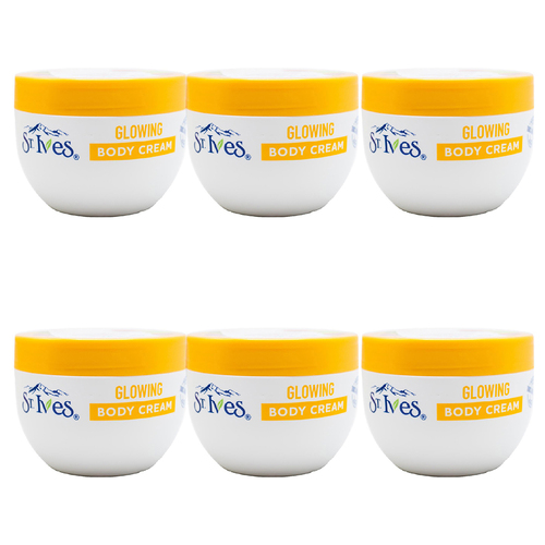 6PK St Ives 300ml Body Cream Glowing Apricot Moisturising Skin Care