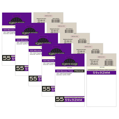 10PK 55pc Sleeve Kings 59x92mm Board Game Card Sleeves Standard European