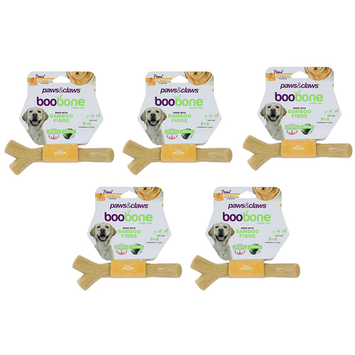 5x Paws & Claws BooBone Branch Chew Toy - Peanut Butter