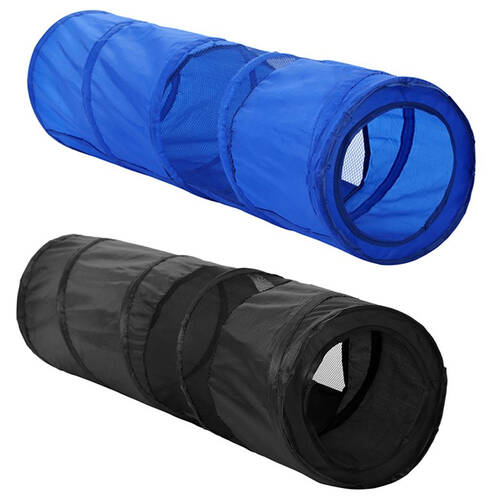 2PK Paws & Claws Collapsible Crinkle Pop Up Cat Tunnel - Assorted