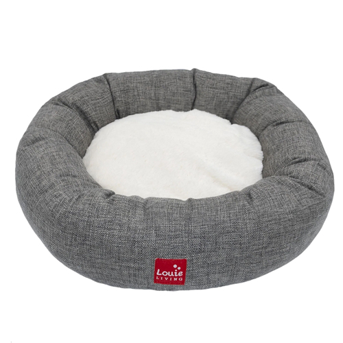 Louie Living Donut Pet/Dog Lounger/Bed Medium - Grey