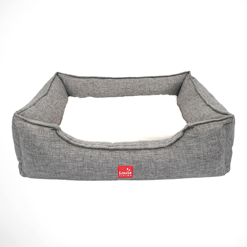 Louie Living Rectangle Dog/Pet Bed/Lounger Large Grey