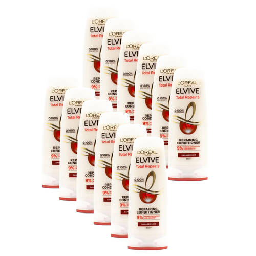 12PK Loreal Paris Elvive 300ml Repairing Conditioner For Damaged Hair